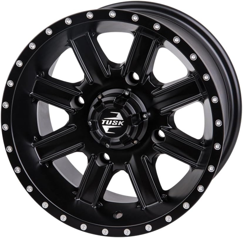 4/110 Tusk Cascade Wheel 12x7 5.0 + 2.0 Matte Black For Yamaha Viking 700 FI 4x4 2014-2021