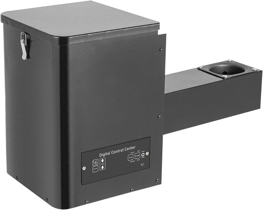 Pellet Grill Hopper Auto-Feed System, 250W 10LB Commercial Smoker Attachment 11-Temperature Settings Dual RTD Sensors for Outdoor Camping Yard BBQ Grilling Baking