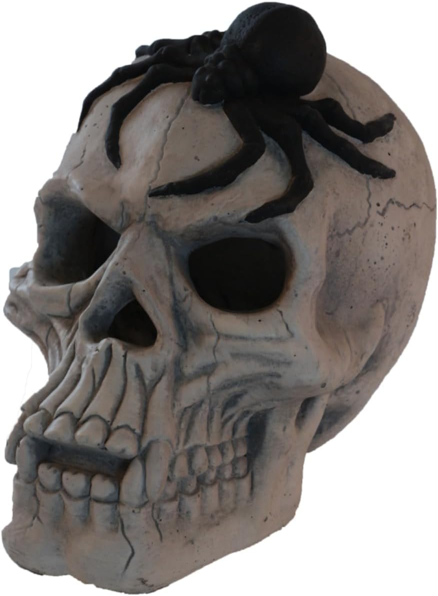 Devil Skull for Fire Pit & Outdoor Fireplace — Heat-Resistant Magnesium Oxide (MgO), Durable & Decorative Halloween Accent, Ready-to-Display | Patio, Yard, Halloween Party