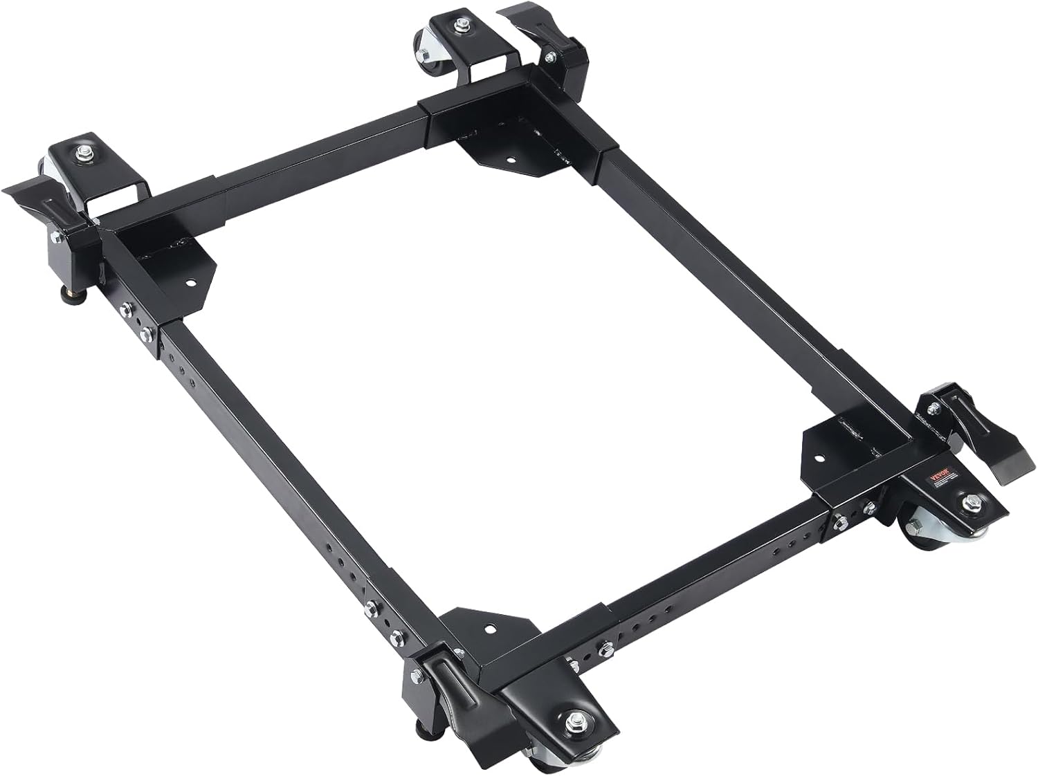 VEVOR Mobile Base, 1500 lbs Capacity, Adjustable from 20" x 24.5" to 28" x 33.5", Heavy Duty Universal Mobile Base Stand with 4 Swivel Wheels, for Woodworking Equipment, Bandsaw, Power Tool, Machine