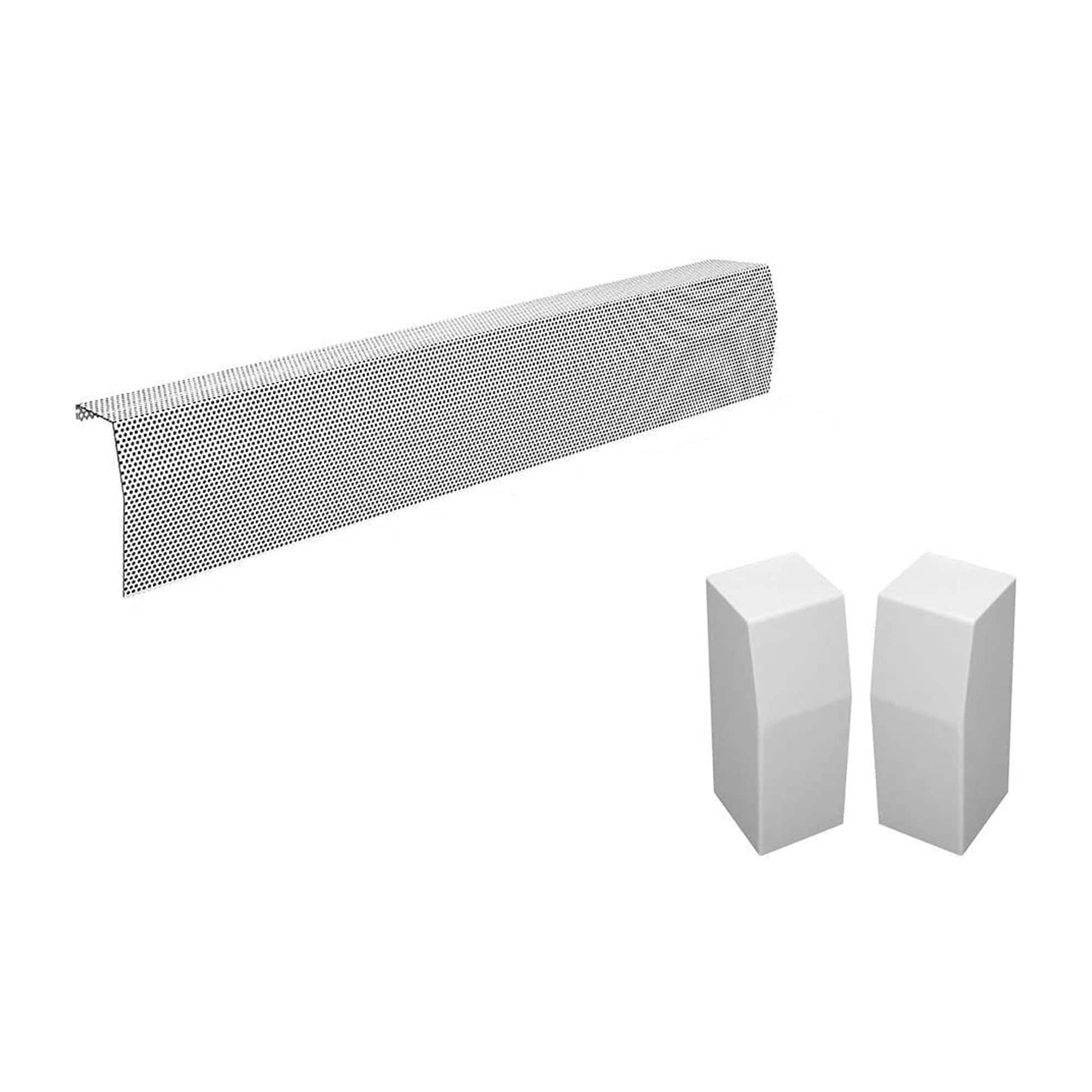Baseboarders Premium 4-ft Hydronic Baseboard Heater Cover BB001-48-SET-WH