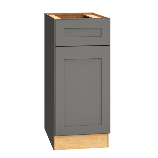 Diamond Express Jamestown 15-in W x 34.5-in H x 24-in D Moonstone Gray Base Fully assembled Plywood Cabinet Recessed Panel Square