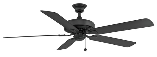 Fanimation Edgewood60 60-in Outdoor Black with Black Blades Ceiling Fan Light Kit Compatible - Remote Included ( 5 -Blade )
