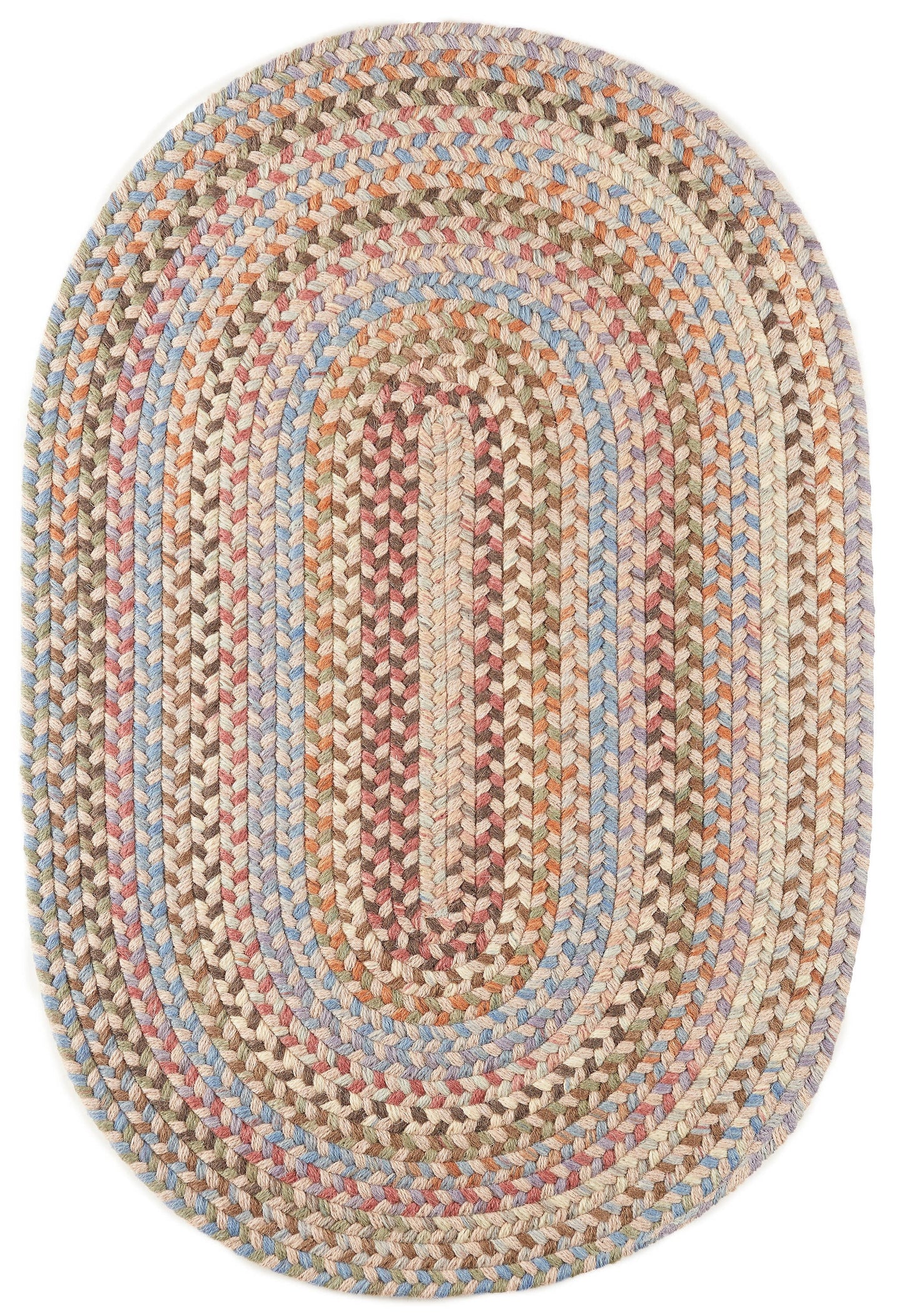 Rhody Rug 7 x 9 (ft) Braided Wool Butterfield Oval Indoor Geometric Area rug
