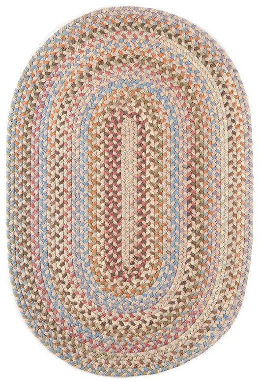 Rhody Rug 7 x 9 (ft) Braided Wool Butterfield Oval Indoor Geometric Area rug