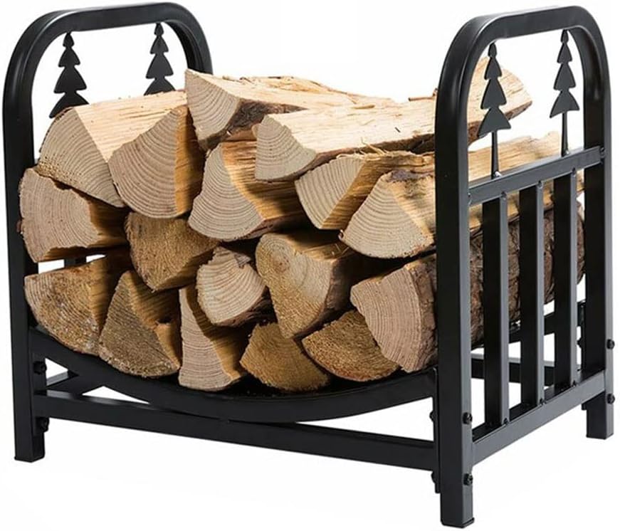 Log Storage Firewood Rack, Heavy Duty Outdoor Firewood Rack, Steel Wood Storage Log Rack for Fireplace Tools,