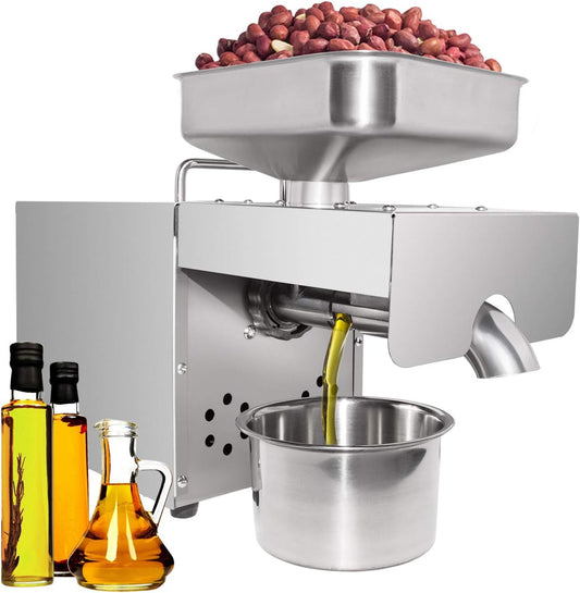 ALDKitchen Oil Press Machine Commercial | Hot and Cold Pressing | Electric Oil Extraction Machine | 110V