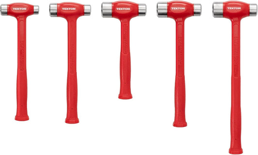 TEKTON Flat Steel Face Dead Blow Hammer Set, 5-Piece (26, 36, 43, 47, 50 oz.) | HDB94002 | Made in USA