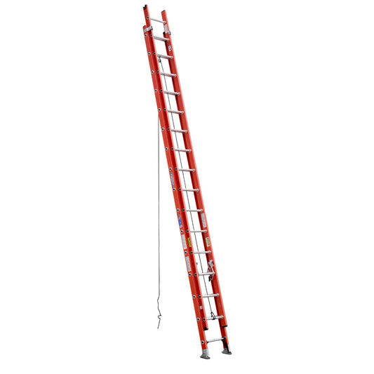 Werner D6200-2 32-ft Fiberglass Type 1a- 300-lb Load Capacity Extension Ladder D6232-2