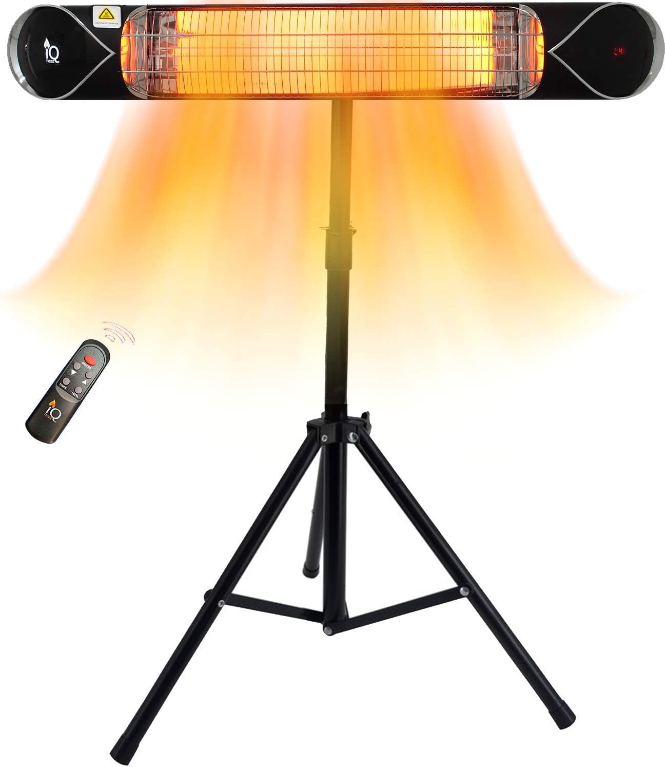 Wave 1500W Carbon Infrared Heater - Wall-Mounted & Freestanding with Remote - Quiet & Weatherproof for Indoor/Outdoor Use - Experience Next-Level, Efficient Heating