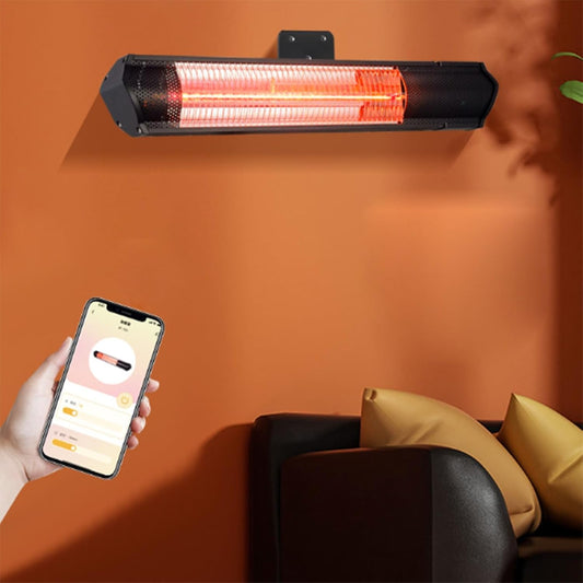 Jidanmian Electric Patio Heater,12 H Timer Outdoor Heater,10 Level Temperature,Remote Control Via Mobile App,No Noise Portable for Restaurant, Patio, Backyard(Without Stand)