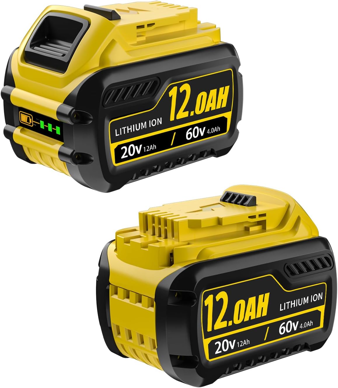 Moticett 12000mAh Lithium-Ion Battery Replacement for Dewalt 20V\/60V MAX Battery 12.0Ah DCB612 Compatible with Dewalt 20V\/60V MAX Tools and Chargers 2-Pack