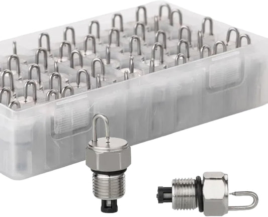 50 Pack 1\/8" NPT Pin Jet Stainless Steel Misting Nozzles with Washable Filter - Replacement Heads for Outdoor Cooling & High Pressure Atomizing Sprayers (0.15mm Orifice) 0.15mm