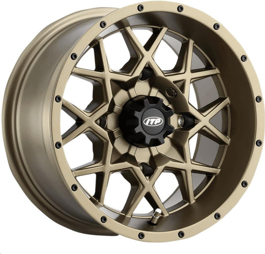Full Set of ITP Hurricane Bronze 15x7, 5+2, 4/137 UTV SXS Wheels (4)
