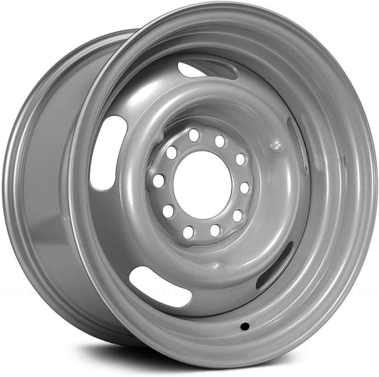Vision 55 Rally 15x10 6x5.5" -32mm Silver Wheel Rim 15" Inch