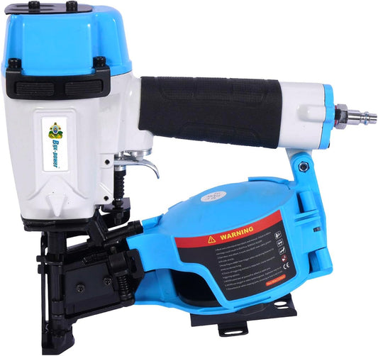 Honduras Style Roofing Nail Gun, 15 Degree CN45N Roofing Nailer 3\/4-Inch to 1-3\/4-Inch Coil Nails, 120-pcs Load Capacity Coil Nailer