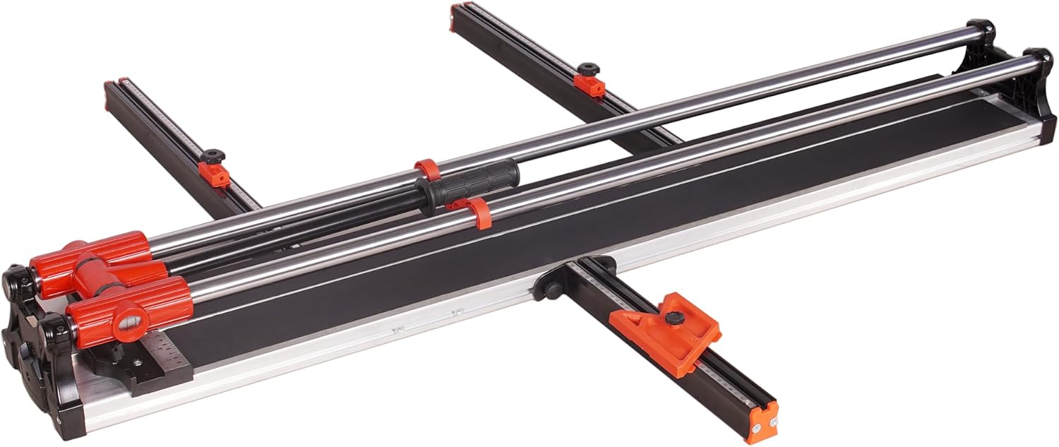 ROJOO 48" Double Guide Rails Manual Tile Cutting Machine Wide Aluminum Bottom Plate Ceramic Porcelain Floor Tile Cutter Heavy Duty 1200mm\/120cm R2818T120