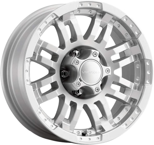 Vision 375 Warrior Marine Paint Silver 14X5.5 5x4.5 5x114.3 ET0 Wheel/Rim