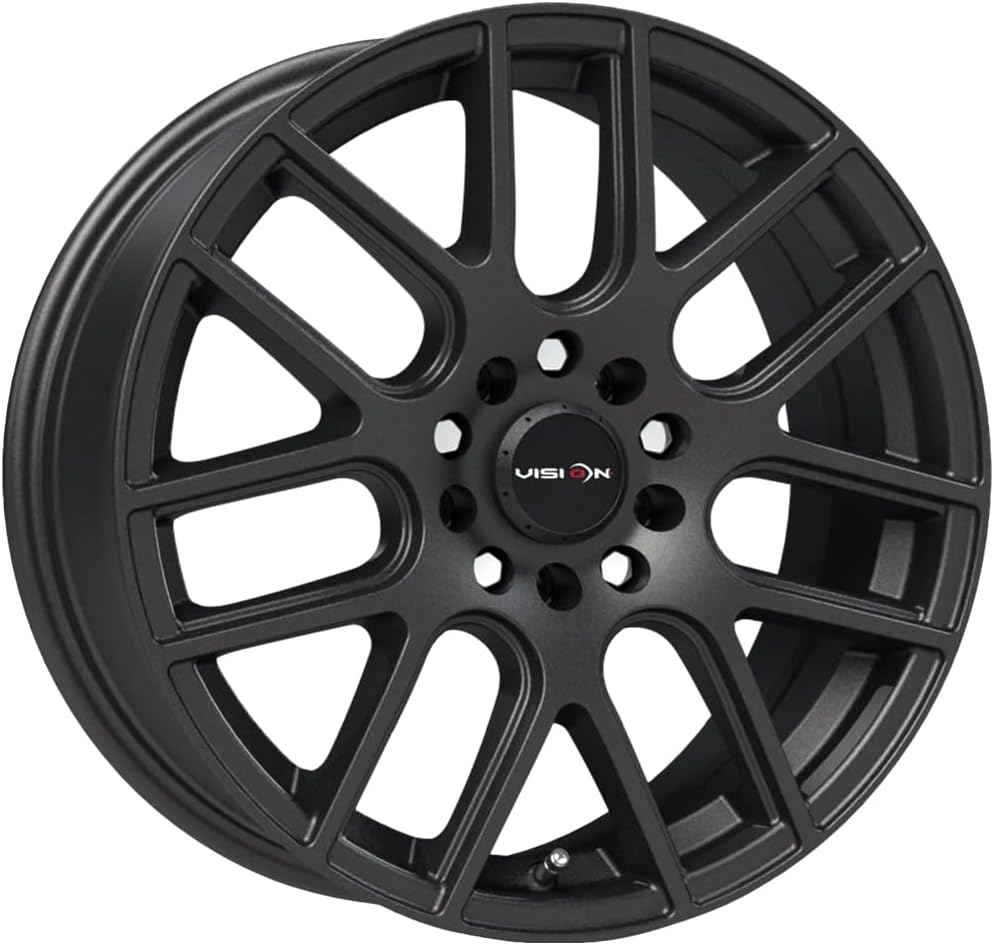 Vision 426 Cross Matte Black Wheel with Painted Finish (16 x 7. inches /5 x 110 mm, 38 mm Offset)