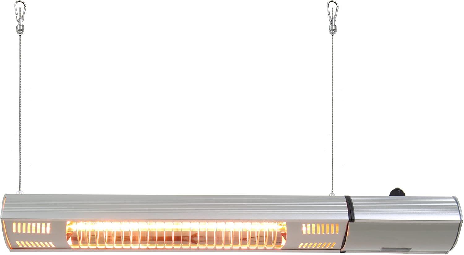 Ener-G+ HEA-21545 Outdoor\/Indoor Electric Infrared Wall Mounted Heater with Remote, Gazebo, Patio, Balconies Water and Dust Resistant, Kids and Pets, Environmentally Safe, Silver