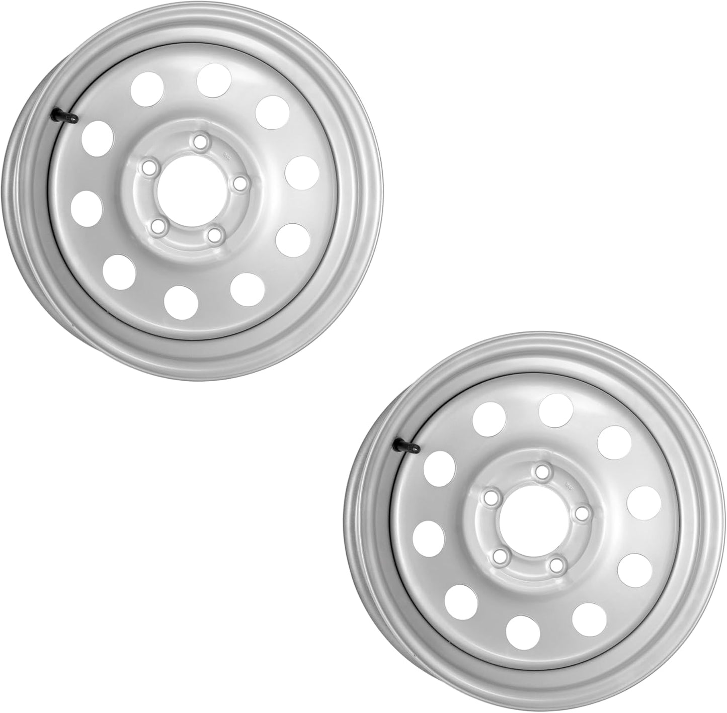 Taskmaster 2-Pack 15x5 5x5 Steel Silver Modular Trailer Wheel Rim