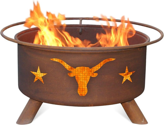 Patina F202 Texas Longhorn Fire Pit