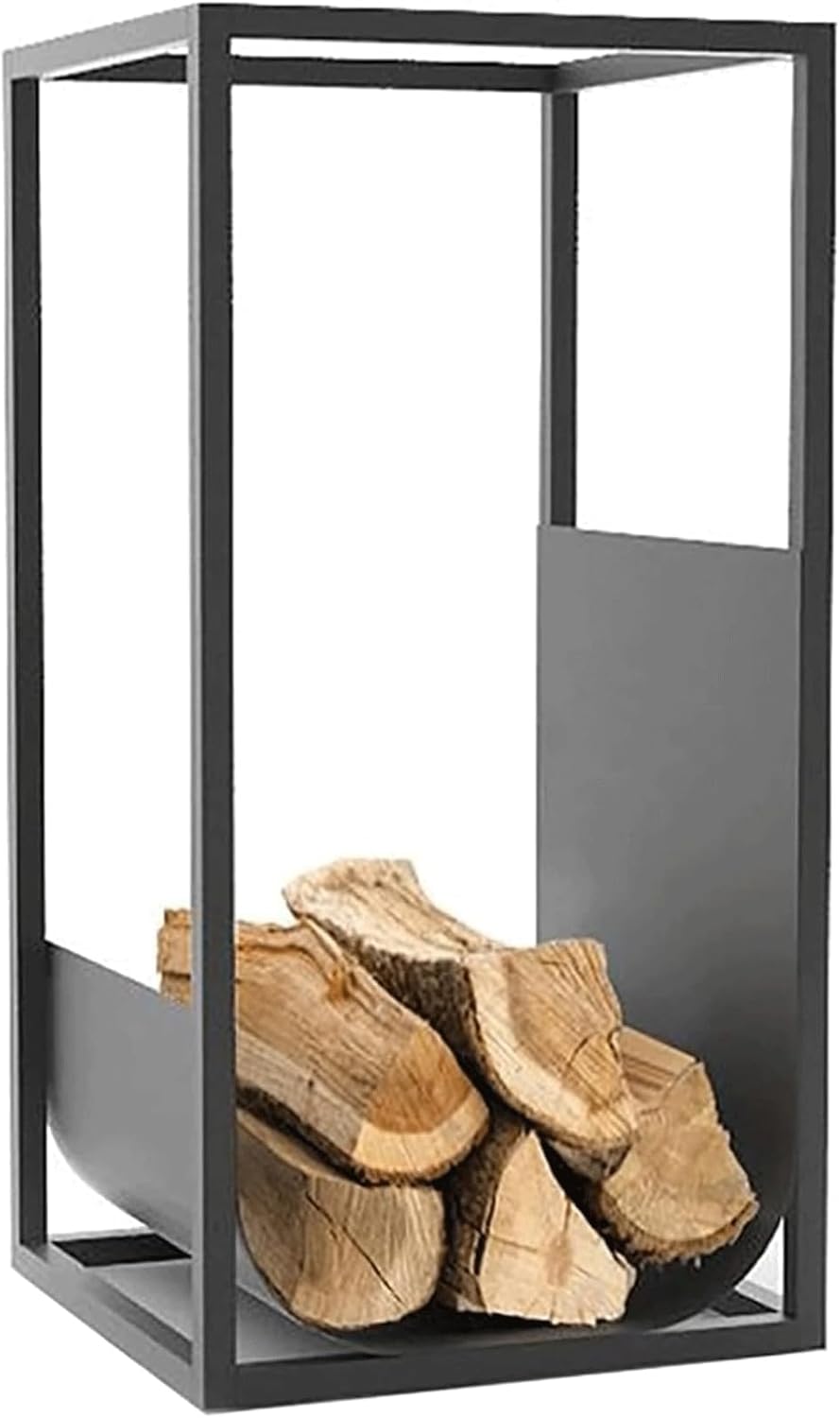 Firewood Storage Rack Iron Black Fireplace Tools Detachable Wood Shelf Home Flooring Simple Wood Rack Shelf Storage.