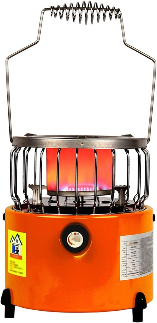Portable Propane Heater, Outdoor Patio Space Heater with Handle Liquefied Gas Heater Roasting Stove 21.5x18.5cm, 2Kw for Outdoor Home, Orange