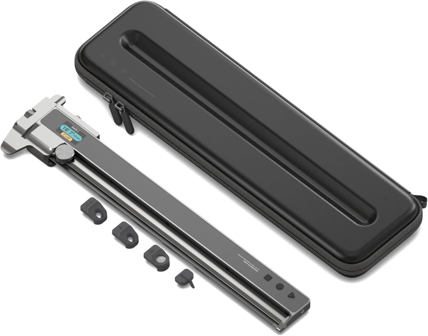 NeoRuler Digital Caliper Kit Premium Combo, 12 inch NeoCaliper Measuring Tool, ±0.1mm Accuracy, 93 Built-in US Imperial, Metric Scales, Infinite Customized Scales for 3D Printing/DIY Measurment