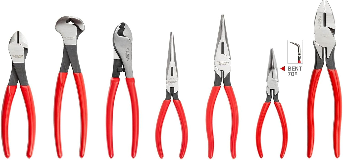 TEKTON Pliers Set, 7-Piece (Long Nose, Diagonal Cutting, End Cutting, Cable Cutting, Lineman's) | PLR99010