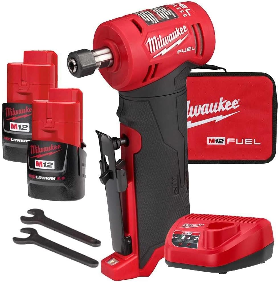 Milwaukee M12 FUEL 1/4" Right Angle Die Grinder Kit
