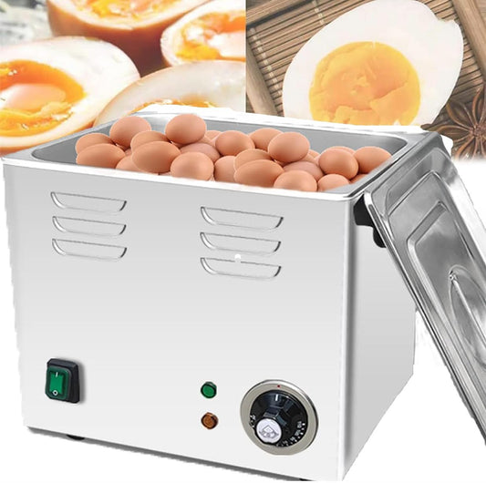 2600W Commercial Egg Cooker, Hot Spring Egg Cooker, Easily Cooks 60 Eggs, for Hot Spring Eggs, Soft Soft-Boiled Eggs, Half-Boiled/Fully-Boiled Eggs, 75℃ Constant Temperature