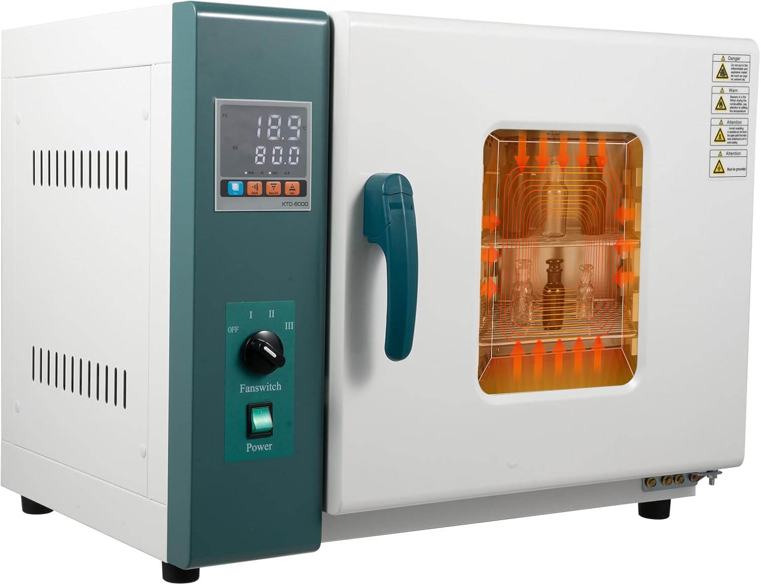 110V 1000W Lab Forced Air Convection Drying Oven, Constant Temperature Blast Drying Oven, Digital Lab Thermostatic Electric Incubator Box (45L/12Gal Capacity)