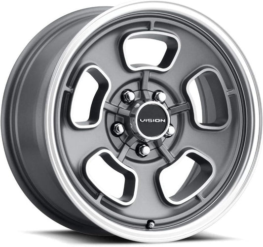 Vision 148 Shift 17x8 5x4.5" +19mm Gunmetal/Machined Wheel Rim 17" Inch