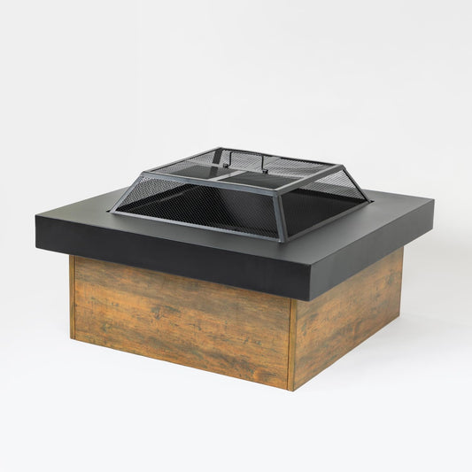 Geelife 36-inch Iron Fire Pit Table Wood-Burning Stove