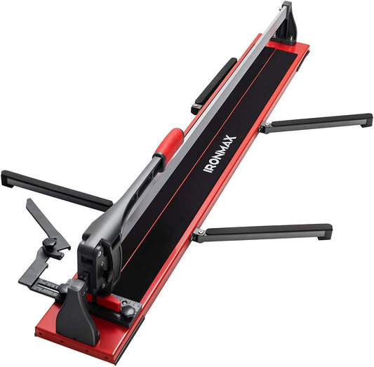 ERGOMASTER Manual Tile Cutter 48 Inch with Ergonomic Handle & Tungsten Carbide Cutting Wheels, Porcelain Ceramic Floor Tile Cutter with Anti-Skid Feet and Removable Scale （48 Inches）