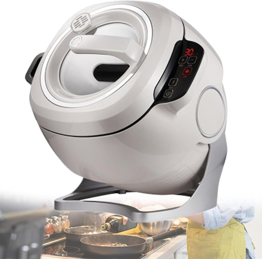 Automatic Cooking Machine, 6L Automatic Cooking Pot Fried Rice Machine, 360 Degree Automatic Rotation, for Stir-Frying, Stewing, Cooking (110v1000w)