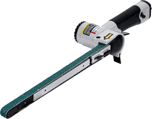 Air Belt Sander, Mini Belt Sander for Woodworking\/Metal Working Handheld All Angle Grinder Belt Sander Industrial Pneumatic Tool (1\/2" x 24")