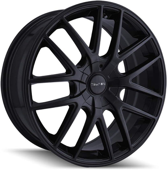 TOUREN TR60 Full Matte Black Wheel with Alloy Steel (17 x 7.5 inches /110 x 110 mm, 42 mm Offset)