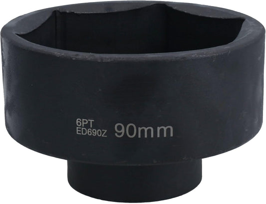 90mm 1in Drive Deep Metric Impact Impacted Socket 6 Sided Point Single Hex