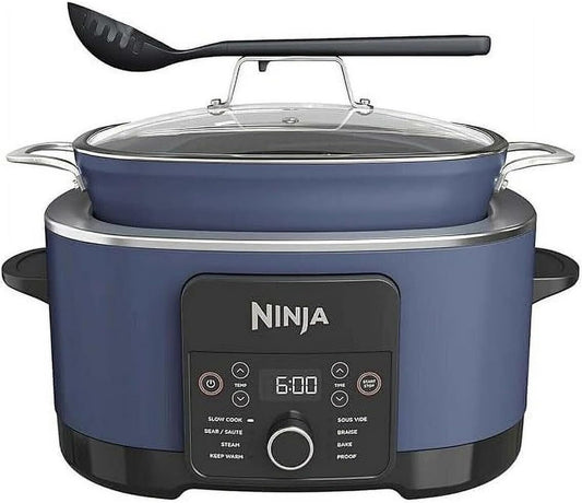 Ninja MC1001 Foodi PossibleCooker PRO 8.5 Quart Multi-Cooker, with 8 in 1 Slow Cooker Dutch Oven, Steamer, Nonstick, Oven Safe Pot to 500°F - Blue