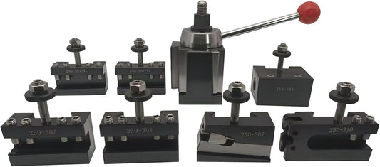 8 PCS CXA Wedge Type Quick Change Tool Post With Tool Holders For Lathe Swing Dia 13-18",250-333(CXA-8PCS)