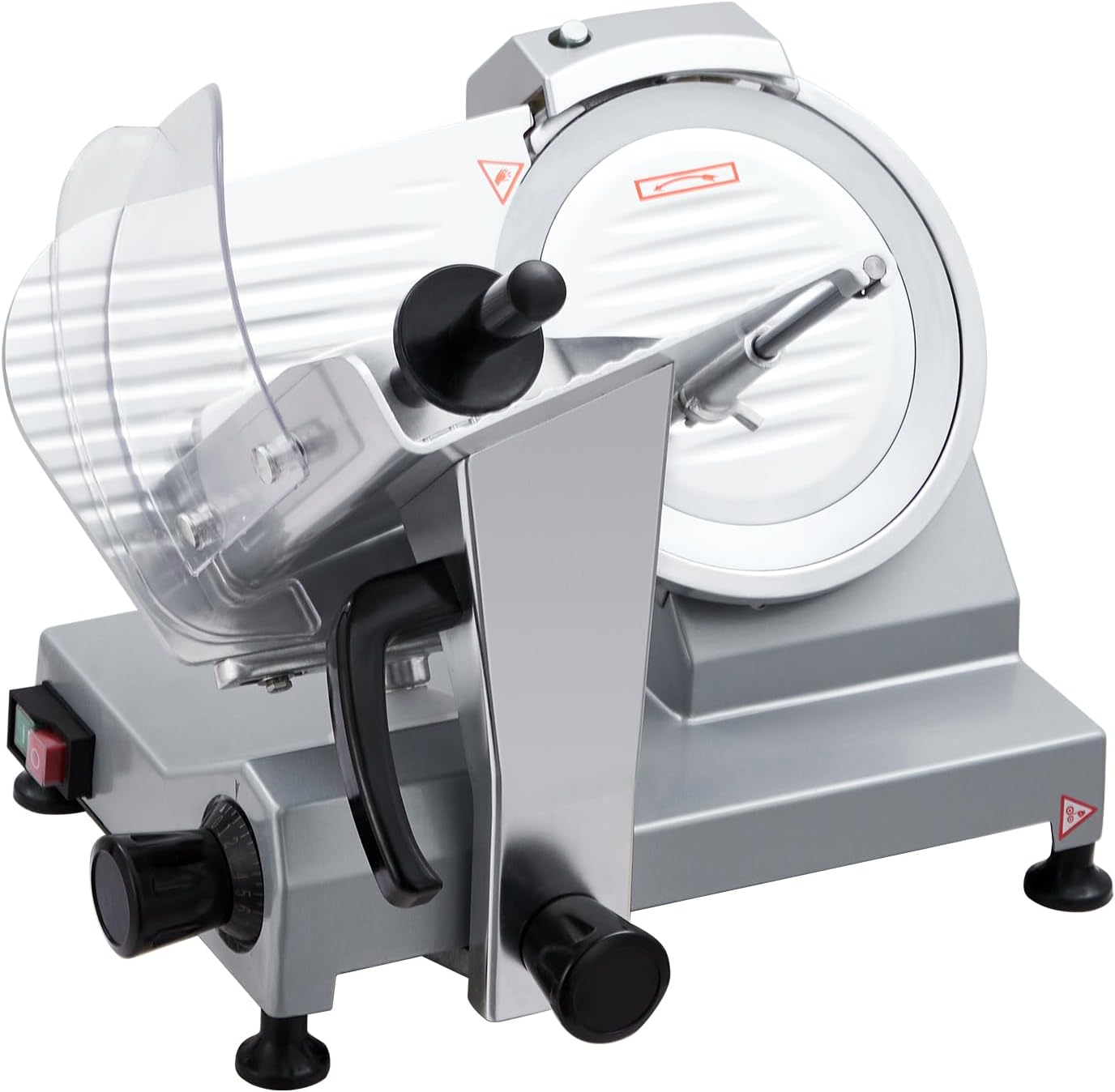 dainslef Meat Slicer, 240W,110 V \/60 HZ Deli Slicer with 10",250mm Stainless Steel Removable Blade, 0-12mm Adjustable Thickness,Electric Meat Slicer for Home,Commercial Use