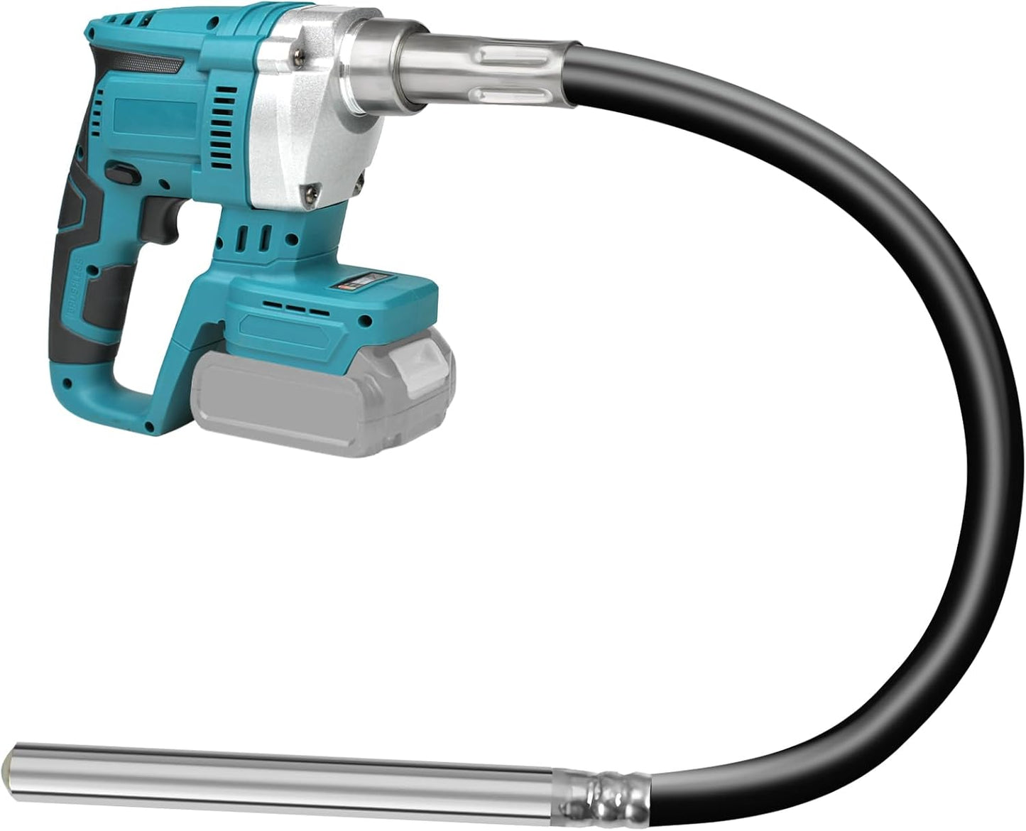 Handheld Concrete Vibrating Tool for Makita 18V Battery, Construction Insertion 5,500VPM Flexible Portable Pencil Cement Vibrator with 3.8FT Shaft Rod, Remove Air Bubble and Mix Concrete(No Battery)