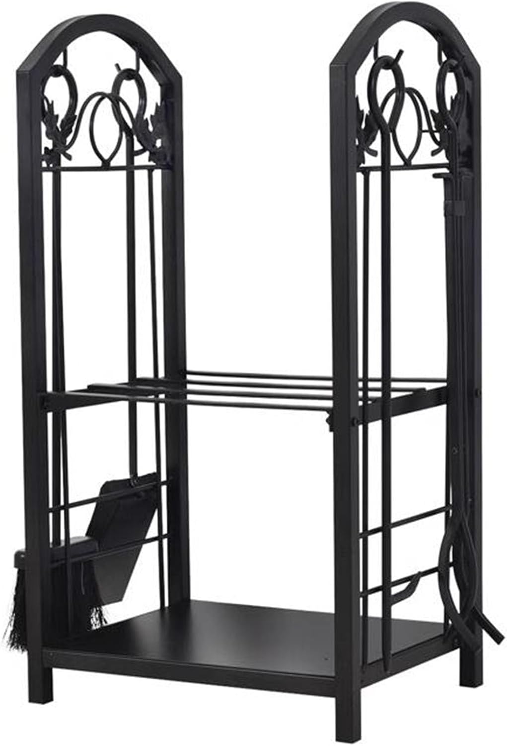 Large Fire Log Holder Storage Set Fireplace Tools Set Accessories, Indoor Fireplace Tools Wrought Iron, Kindling Holders/Firewood Rack