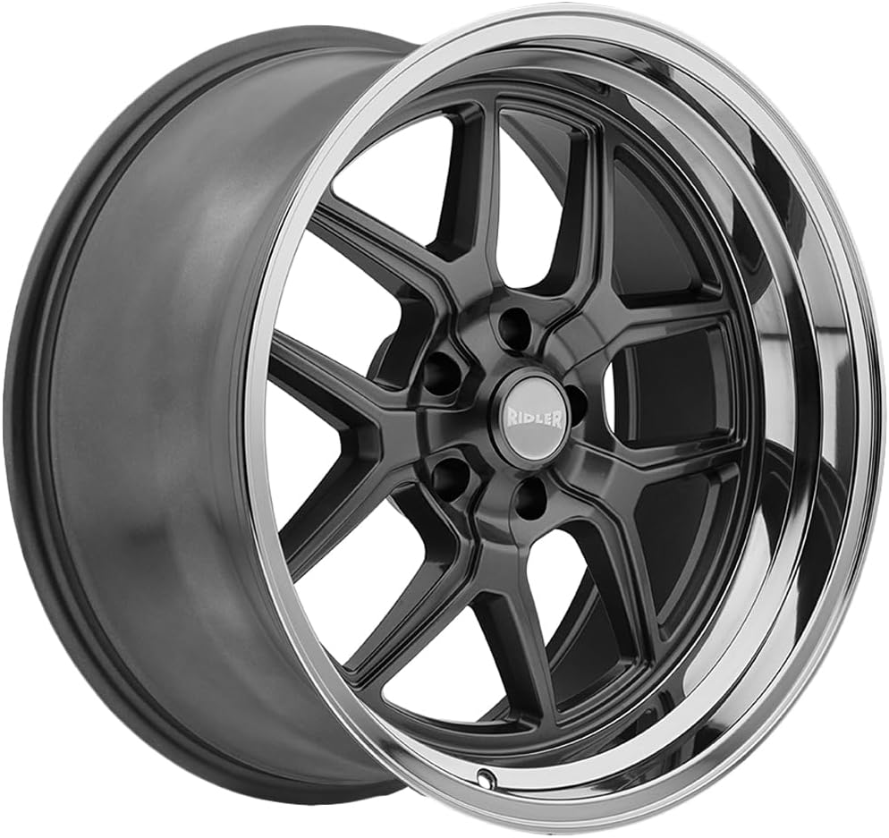 Ridler 610 Grey/Polished Lip Wheel (17 x 7. inches /5 x 127 mm, 0 mm Offset)