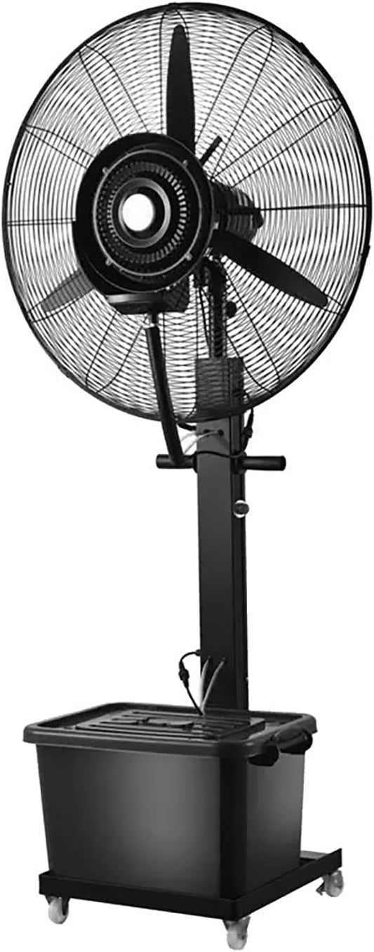 ZMHPLKH Mist Fan Standing, Industrial Cooling Fan with 42L Water Tank \u2013 Efficient Cooling for Indoors and Outdoors, 3 Speed Settings, Oscillation, and Mobile use 81cm