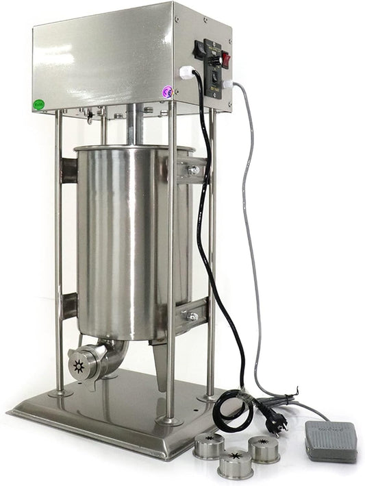 Electric Churros Maker Machine, 110V 40W 15L Commercial Spanish Churro Machine Automatic Latin Fruit Donut Machine Stainless Steel Churros Donuts Making Machine with 4 Nozzles for Restaurants Bakeries