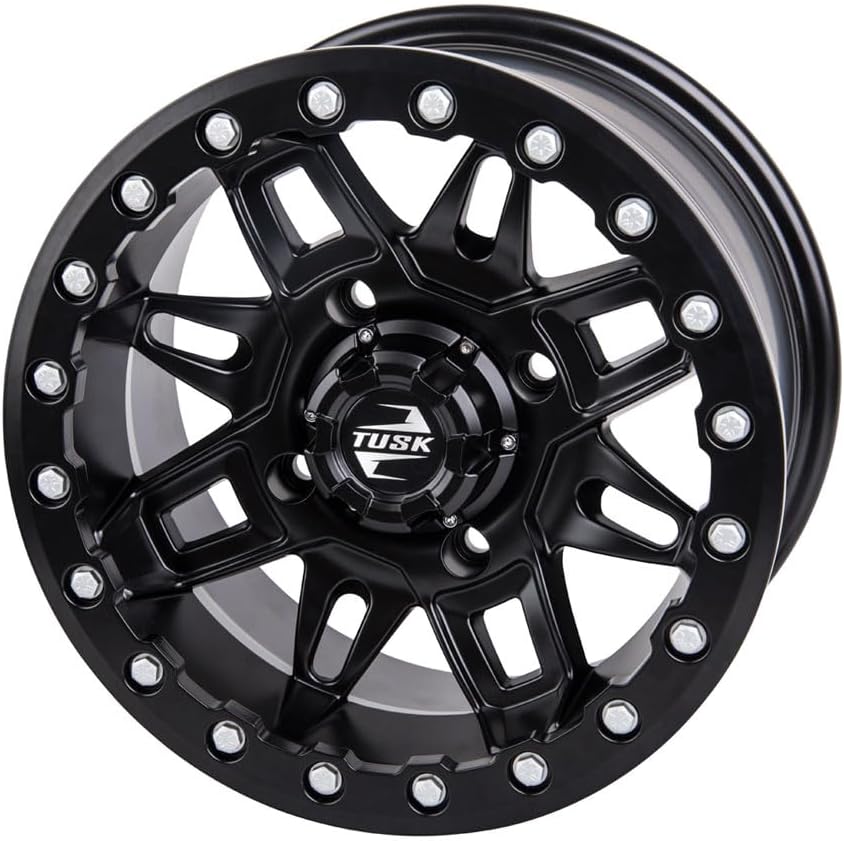 TUSK 4/156 Wasatch Beadlock Wheel 15x7 5.0 + 2.0 Matte Black Compatible with Polaris RZR XP 4 Turbo S 2019-2021