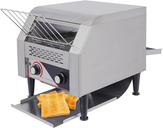 Commercial Conveyor Toaster 300PCS Per Hour Toasting Bread Bagels 110V Electric Countertop Belt Machine Stainless Steel Conveyor Toaster For Bread Bagel Breakfast Food